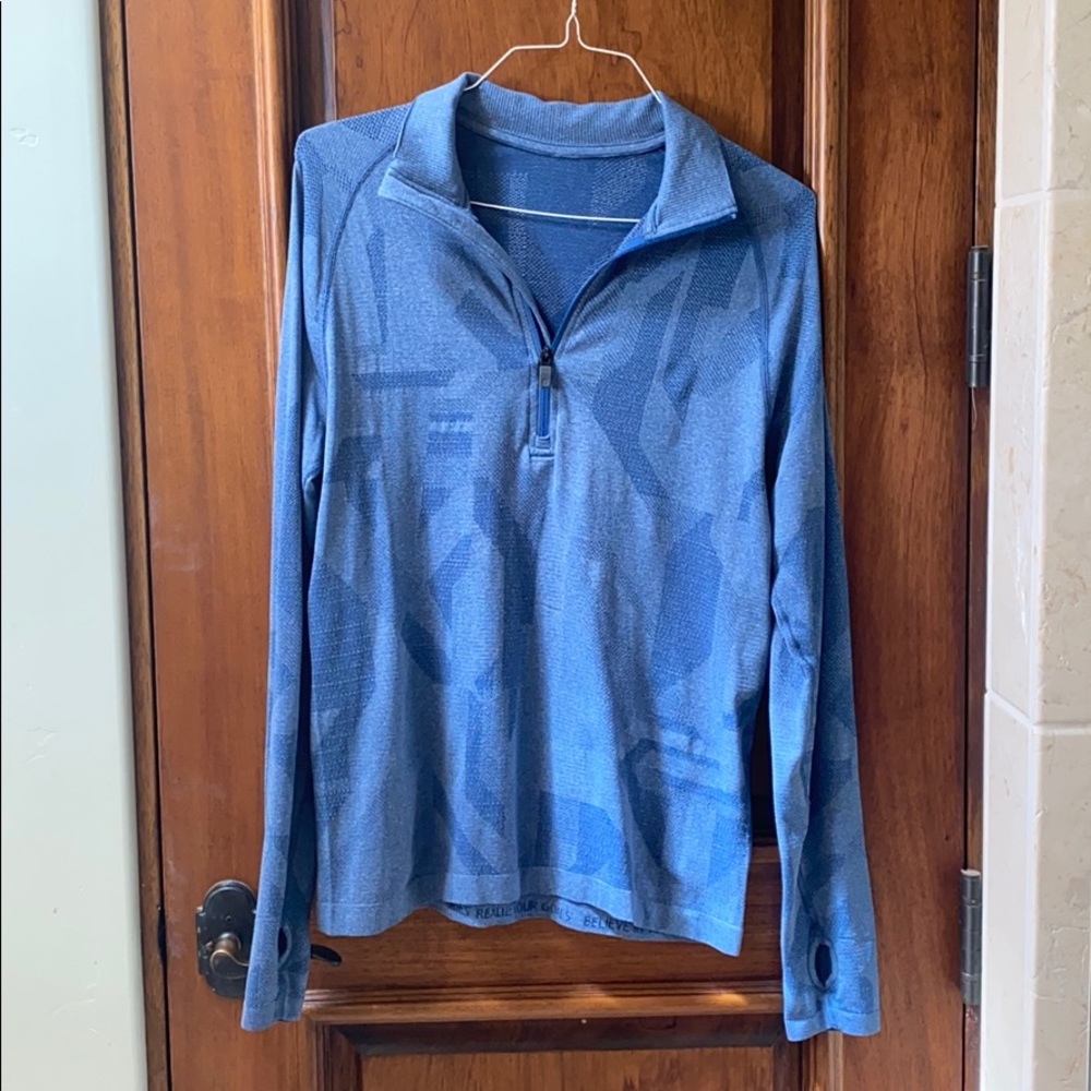 LULULEMON blue 3/4 zip pullover